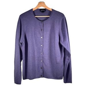 Charter Club 2-Ply Cashmere Sweater Purple Size XL